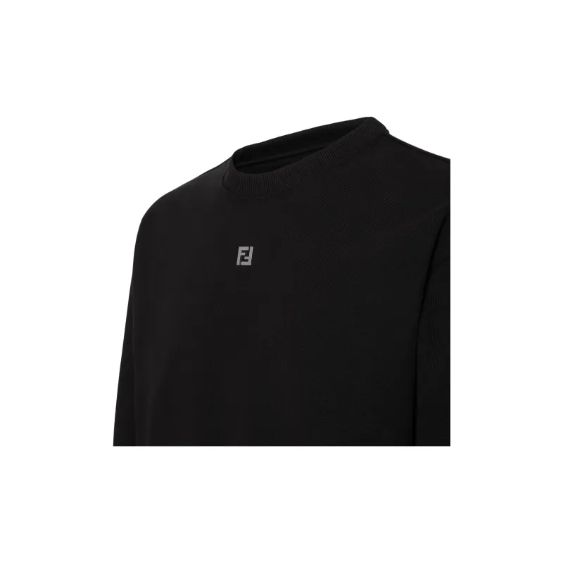 FENDI Ff Plaque Crewneck Sweatshirt-3
