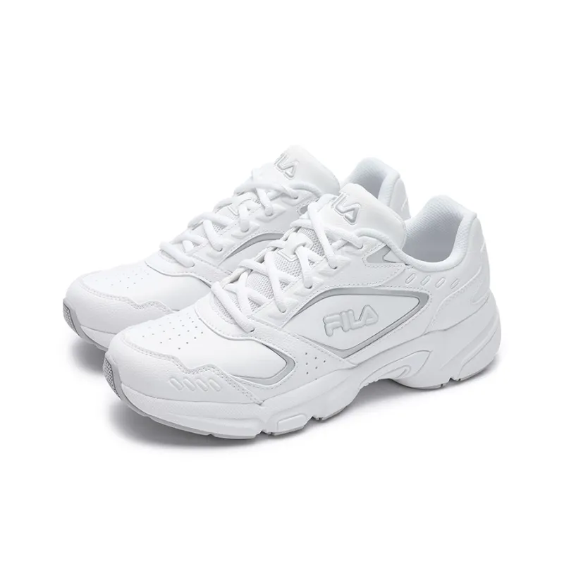 FILA Cushioning Low-Top Running Shoes Women's White Silver-2
