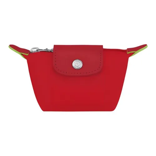 LONGCHAMP Le Pliage Recycled Polyamide Canvas Coin Purse Women's Tomato Red