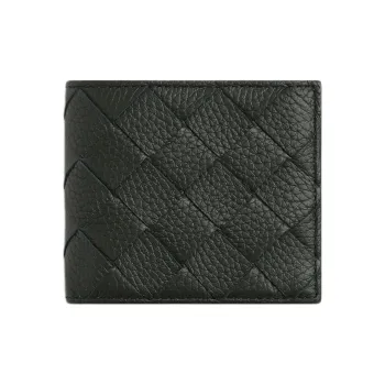 Bottega Veneta Calfskin Wallet Men's Dark Green
