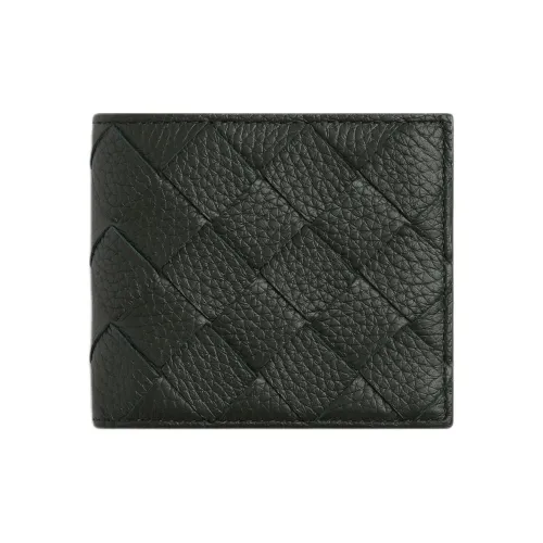 Bottega Veneta Calfskin Wallet Men's Dark Green