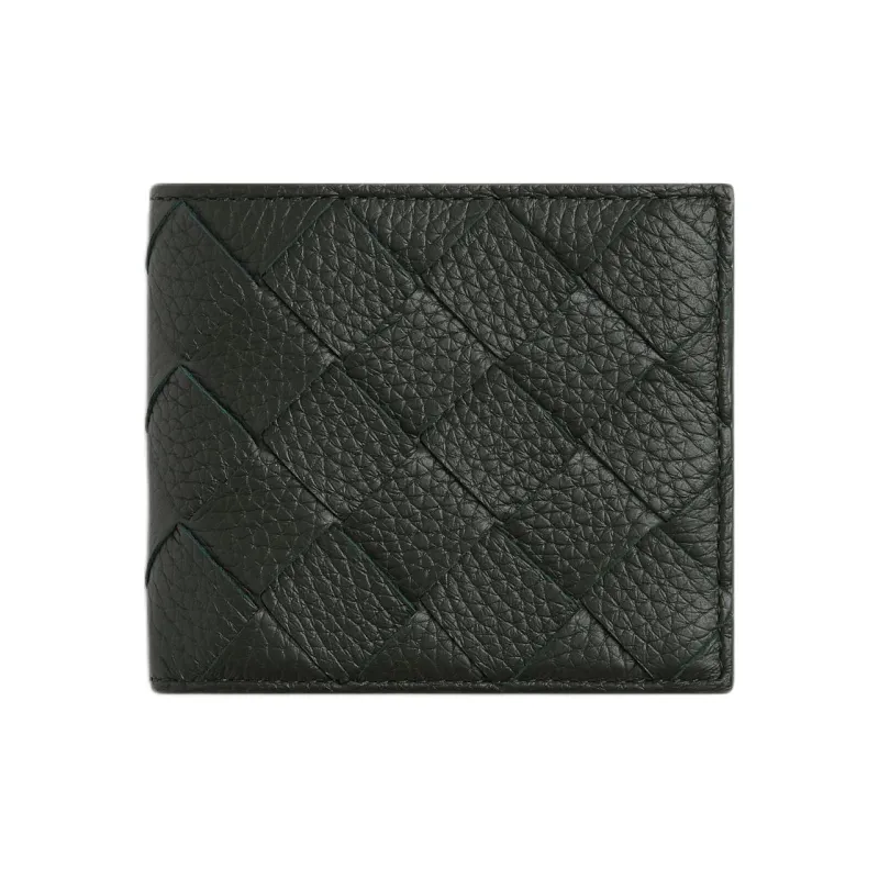 Bottega Veneta Calfskin Wallet Men's Dark Green-0