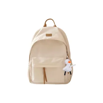 Warrior Polyester Cotton Blend Backpack Unisex Black/White