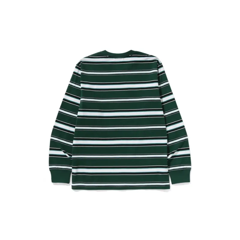 A BATHING APE One Point Stripe L/S Tee-5