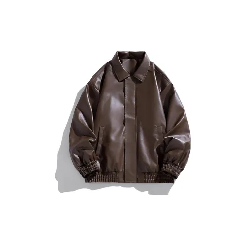 Ganbostore Leather Jacket Unisex