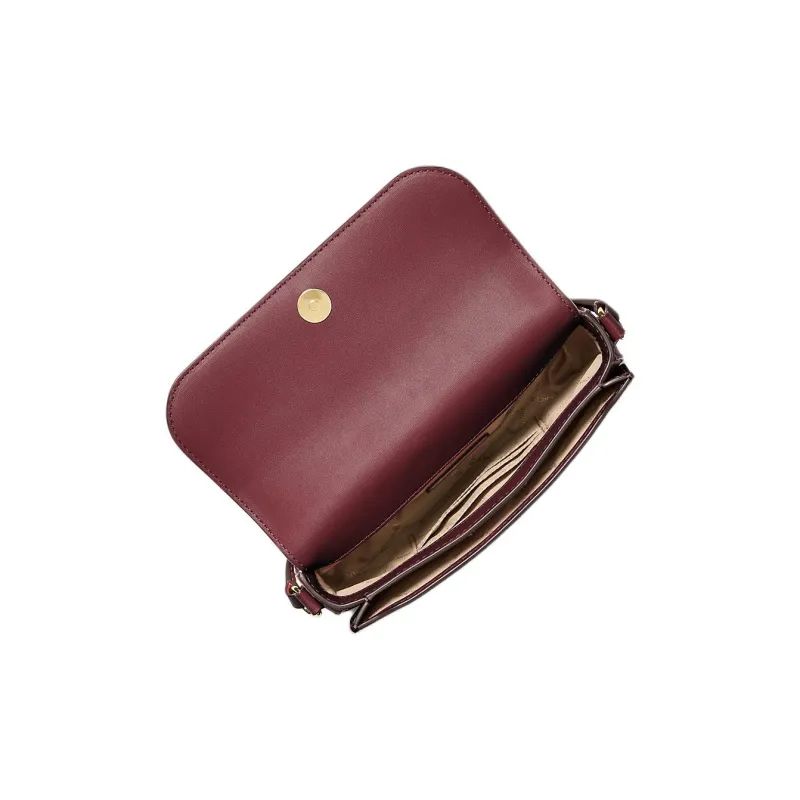 MICHAEL KORS Jet Set Travel Leather Shoulder Bag Small Size Women's Deep Red-1