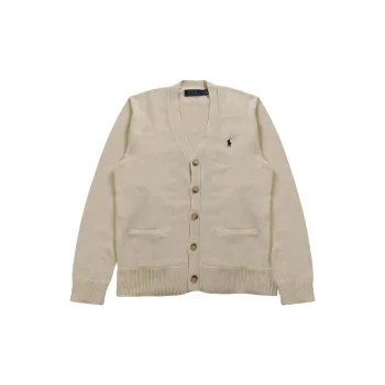 Polo Ralph Lauren Long Sleeve Cotton Shaker V Neck Cardigan