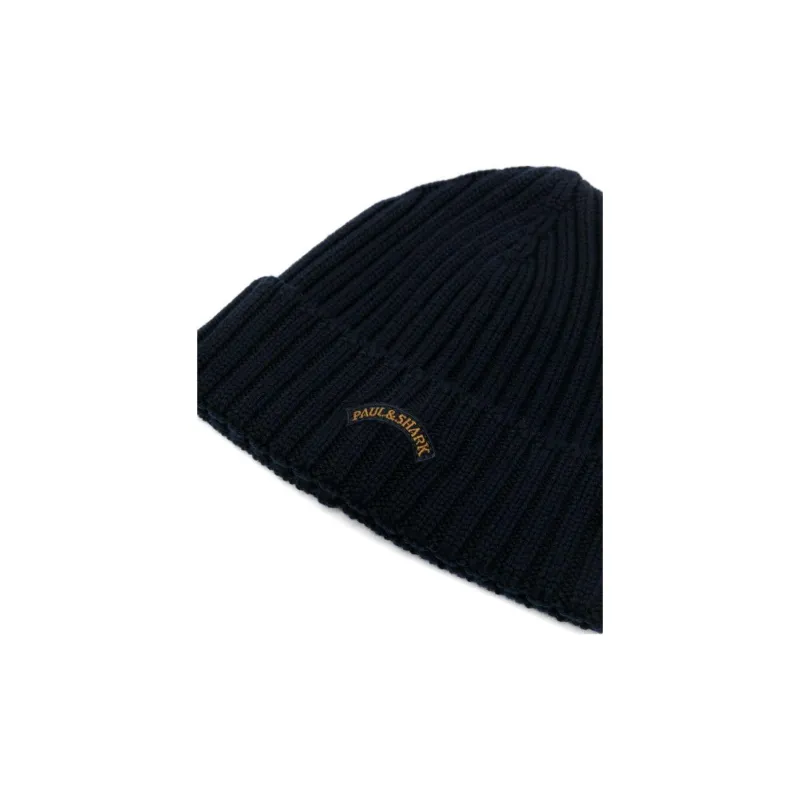 Paul & Shark Logo-embroidered Beanie Hat-1
