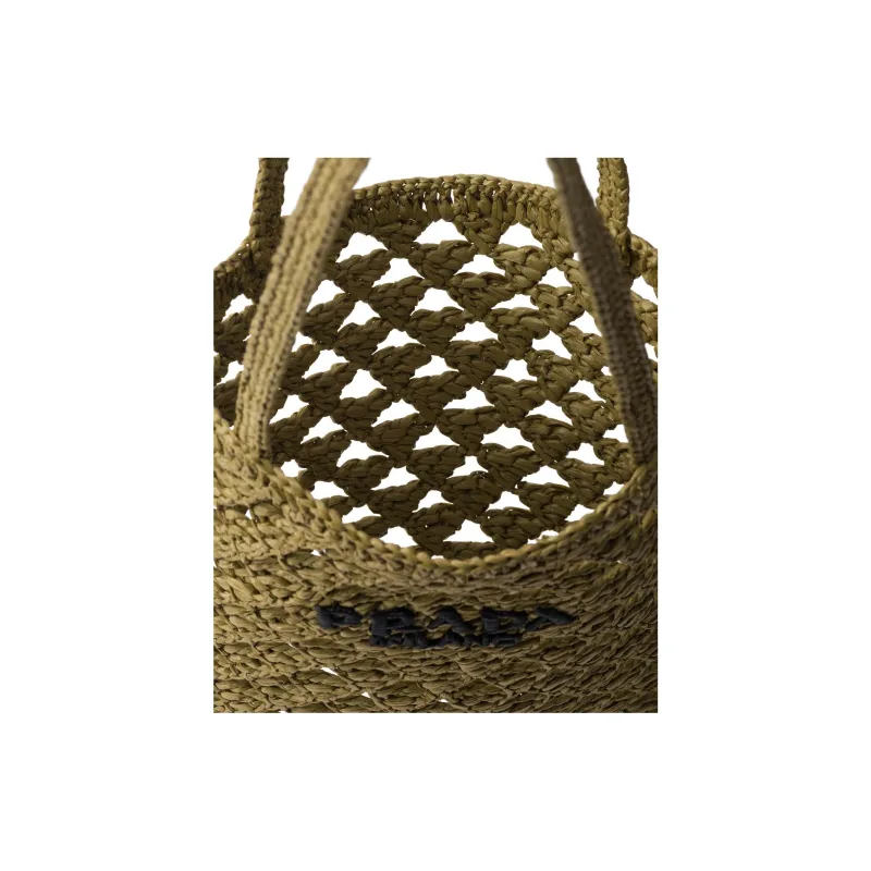PRADA Viscose Handbag Women's Olive Green-3