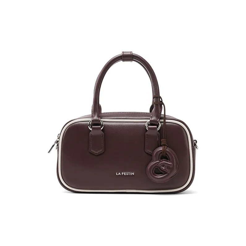 LA FESTIN Cow Leather Boston Bag Crossbody Handbags Small Size Women's Multicolor-16