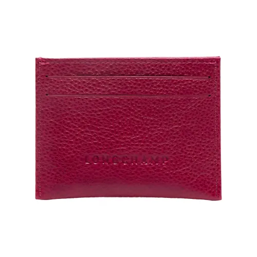 LONGCHAMP Le Foulonné Cow Leather Card Holder Women's Red
