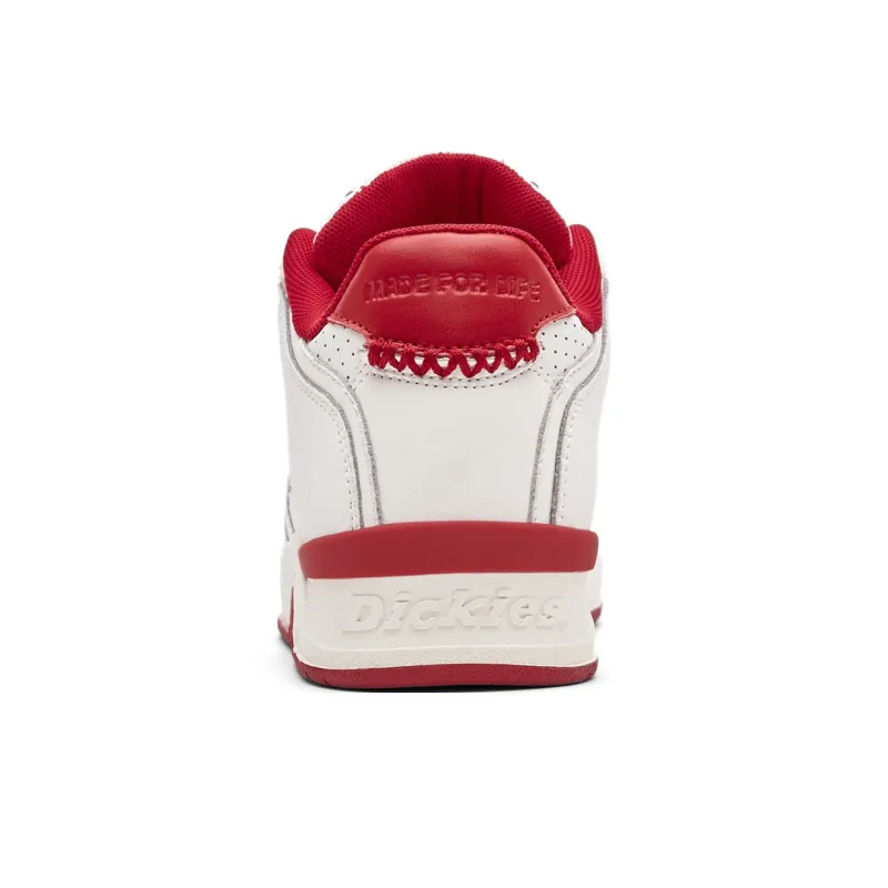 Dickies Low-Top Skateboard Shoes Unisex White Red-8
