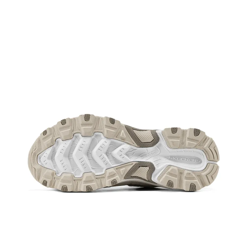 Skechers Abrasion-Resistant Low-Top Trekking Shoes Women's Gray White-5