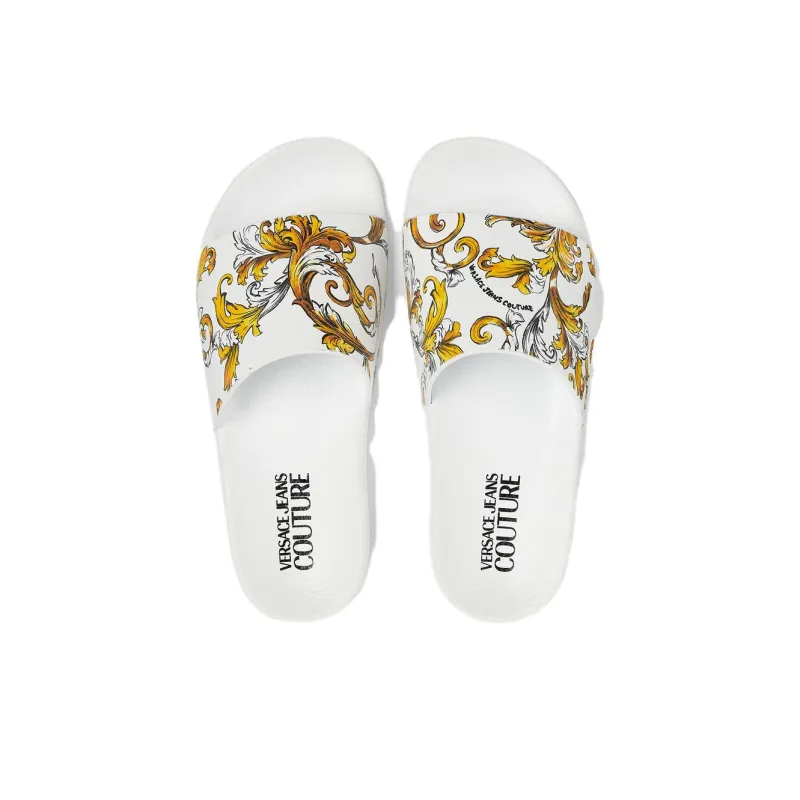 VERSACE JEANS COUTURE Slide Slippers Women's White-2
