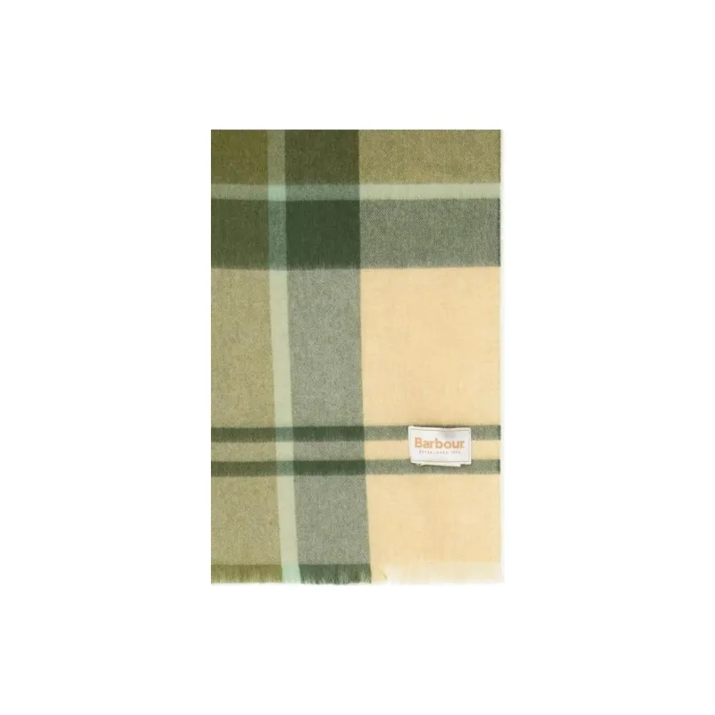 BARBOUR Rosefield Tartan Frayed Edege Scarf-2