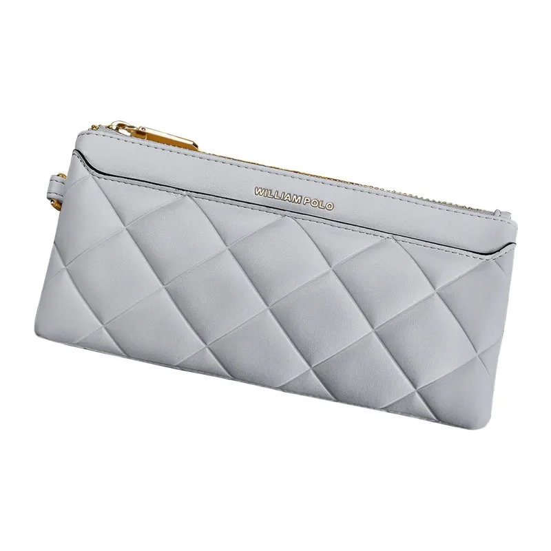 WilliamPOLO PU 6.5 Inches Cell Phone Pouch With Zip Closure Large Capacity Coin Purse Wallet Regular Women's Multicolor-12