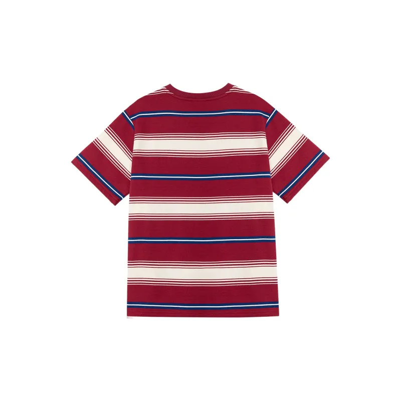 B.Duck T-Shirt Women's Red White Stripes-1