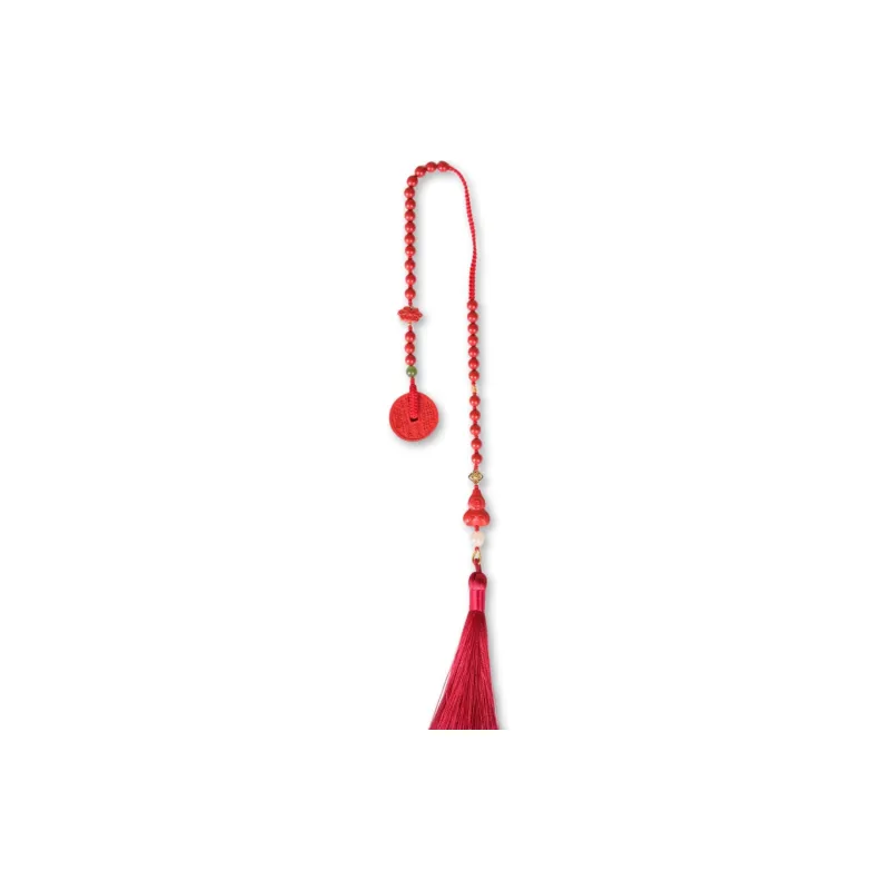 TIANTAISHAN Cinnabar Carved Jade Ornaments Unisex-0