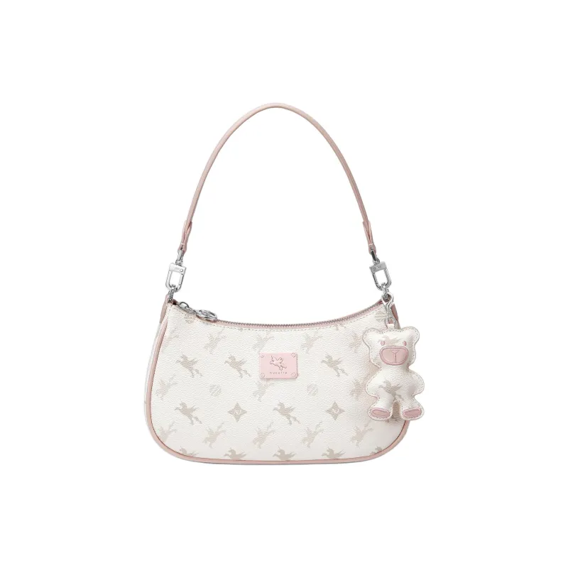 NUCELLE PVC Dumpling Bag Shoulder Bag Crossbody Bag Medium Size Women's Peachy Pink-1