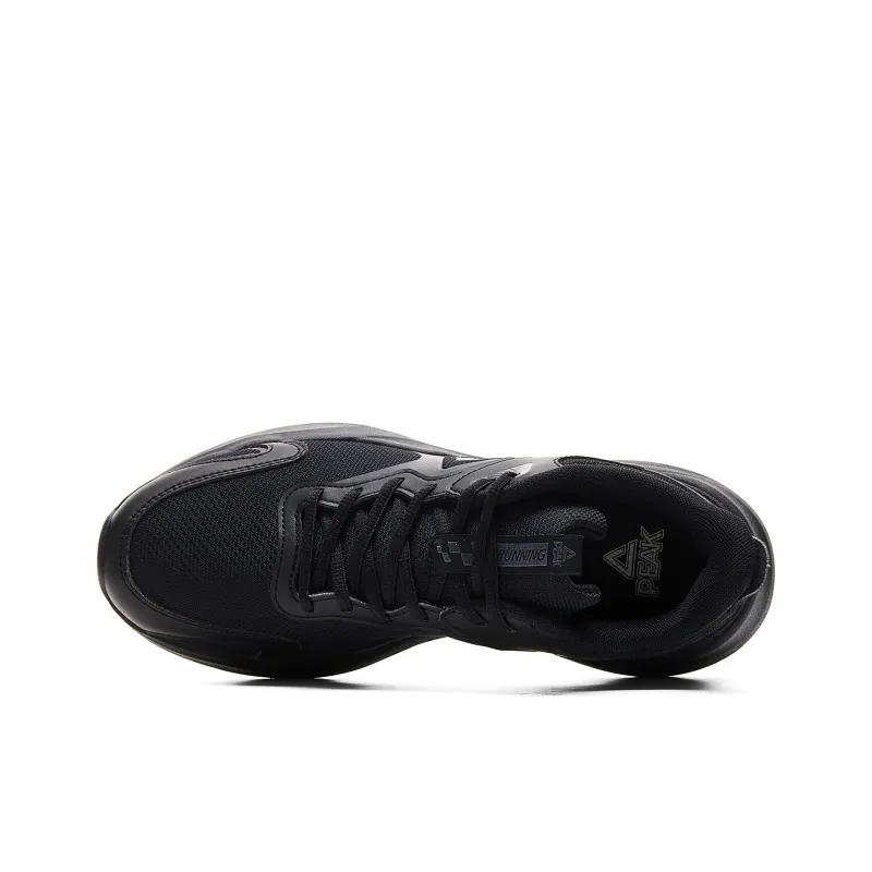 PEAK State Pole Anti Slip And Wear Resistant Coverage Low Top Casual Running Shoes Men's All Black-3