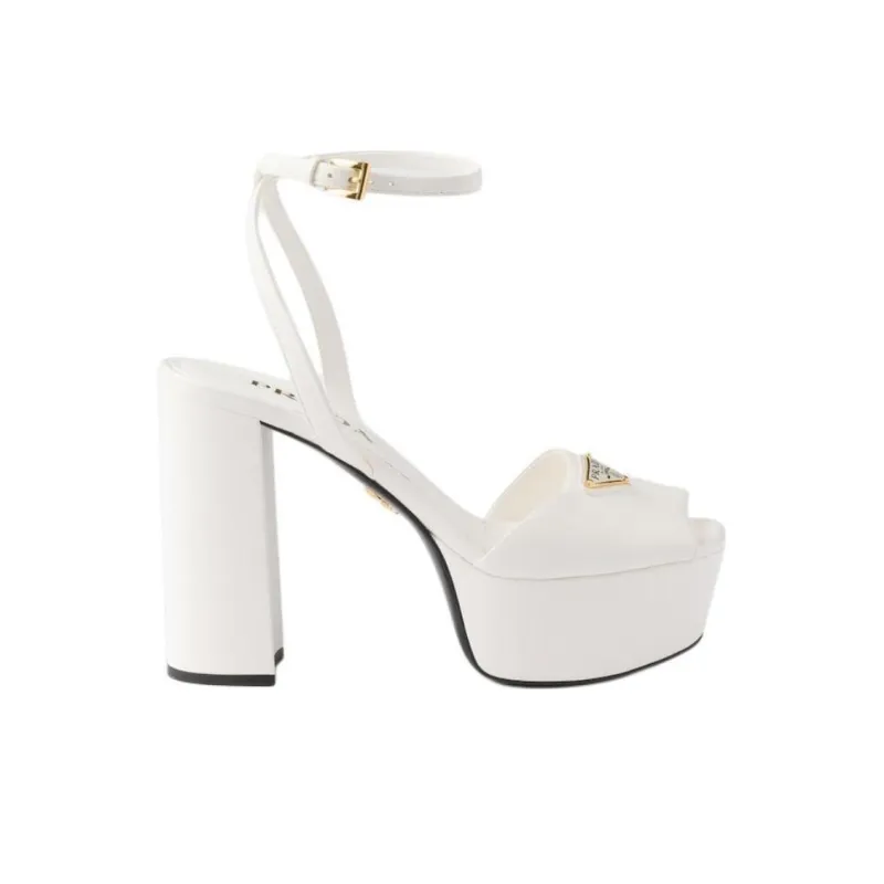 PRADA One Strap Sandals 11.5cm Women's White-1