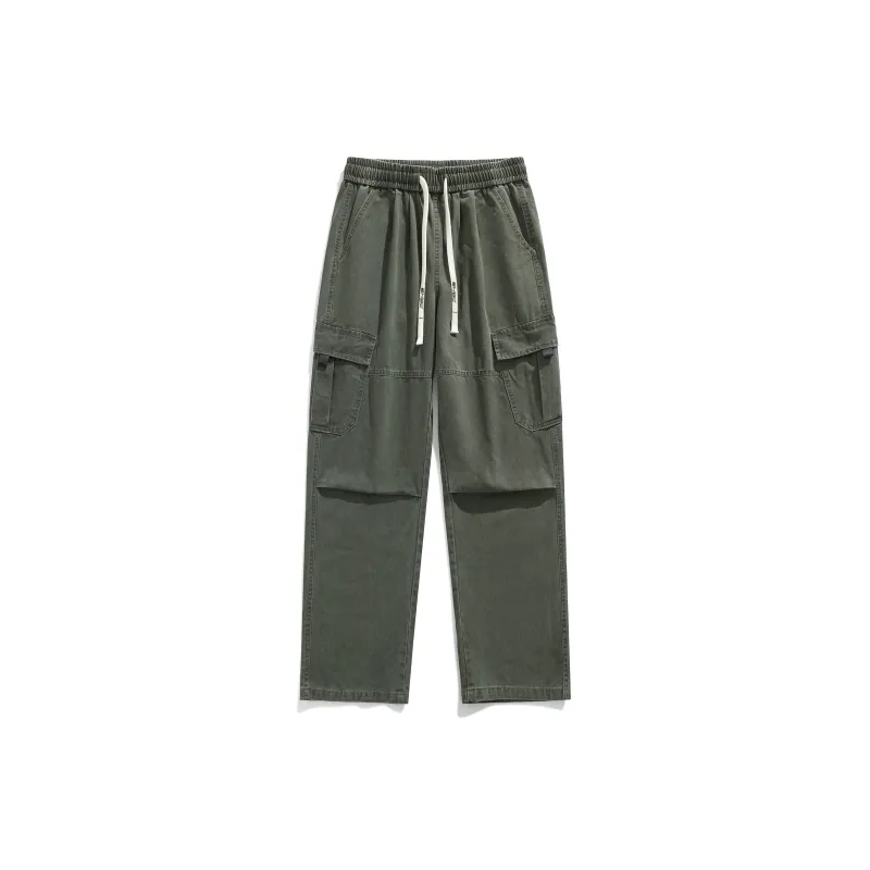 P8H9 Casual Pants Unisex Stone Gray-16