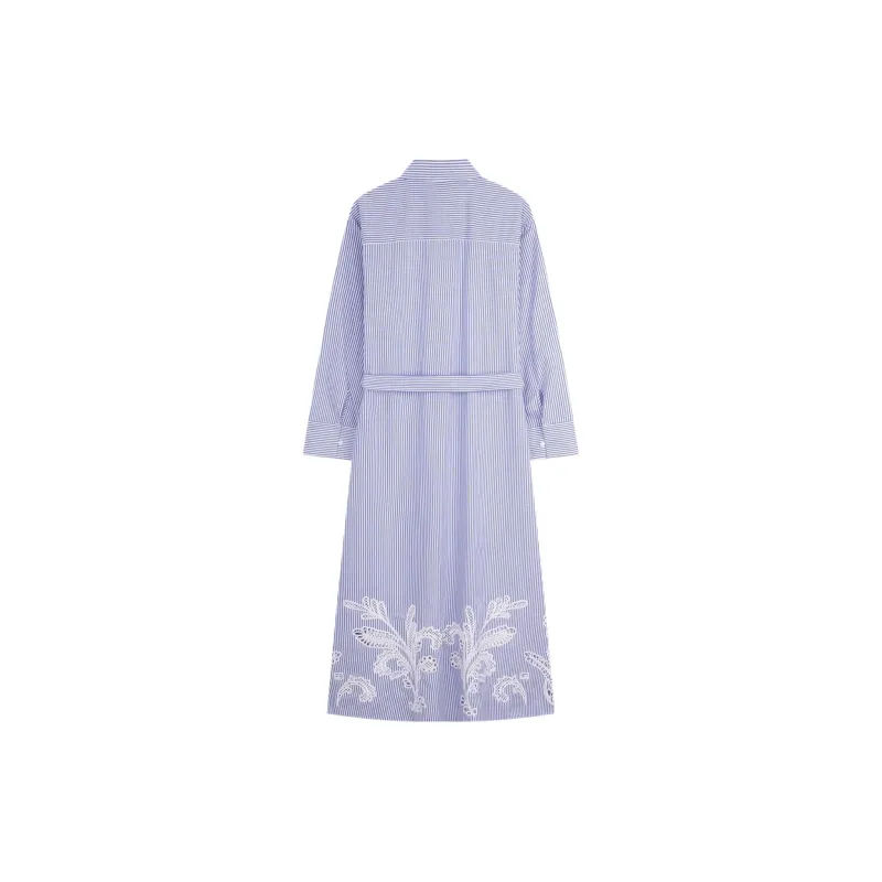 Tommy Hilfiger Long Sleeved Dress Women's Blue White Stripes-1
