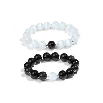 PUTUOSHANWENCHUANG Obsidian Bracelets Unisex