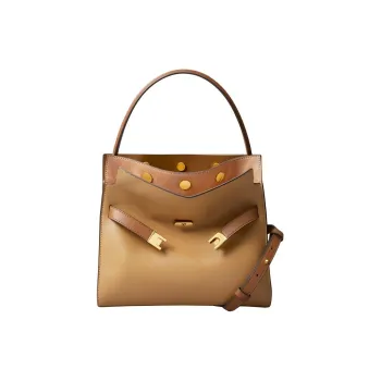 TORY BURCH Lee Radziwill Small Double Bag Tiramisu