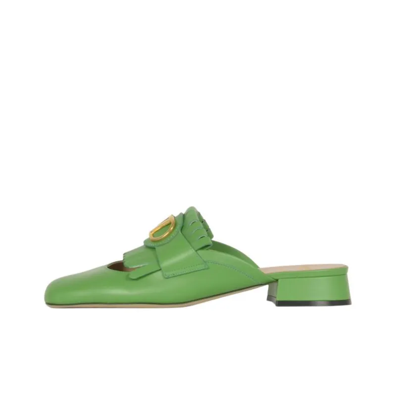 Valentino VLogo Plaque Square Toe Sandals Women's-0