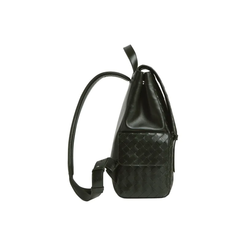 Bottega Veneta Lambskin Backpack Men's Dark Green-1