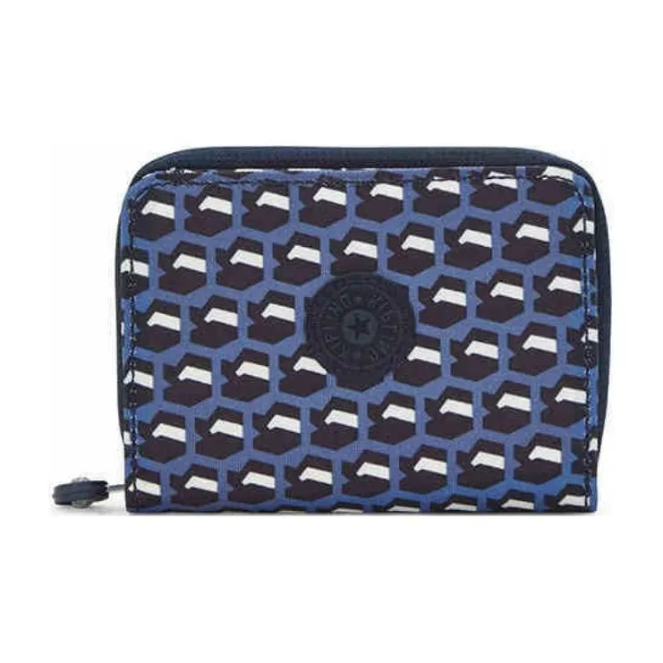 Kipling Polyamide Wallet Mini Unisex Gray Blue Purple/3D Blue Beige Monogram-6