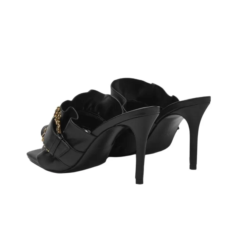 VERSACE JEANS COUTURE Slide Slippers 8.5cm Women's Black-3