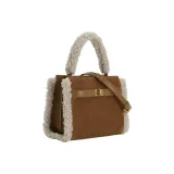 URBAN REVIVO Plush Handbags Crossbody Bags Medium Size Women's Yellow Brown