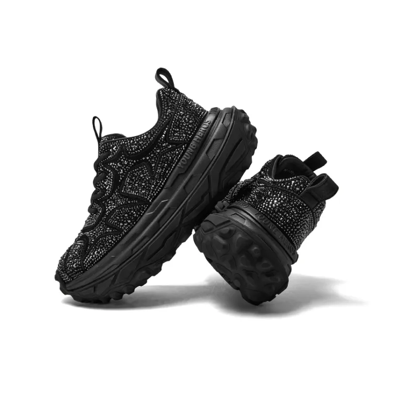 CHERYKALLY Slip-Resistant Breathable Height Increasing Coverage Low-Top Chunky Sneakers Women's-9