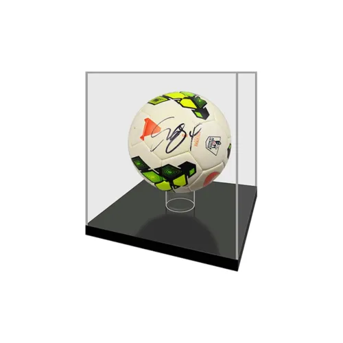 Three For Autographed Basketball Shoes With SA Certificate Includes Display Case Blue White