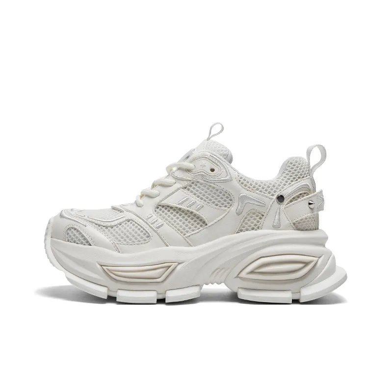 CHERYKALLY Anti-Slip Wear-Resistant Breathable Height Increasing Low-Top Chunky Sneakers Women's-12