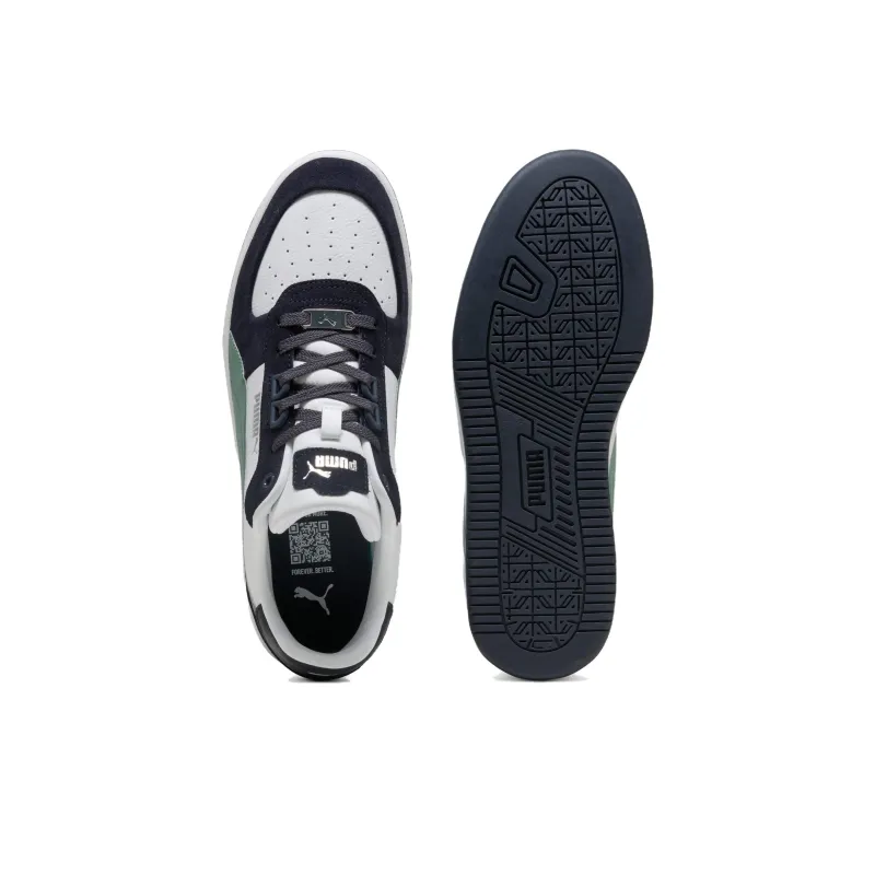 PUMA Caven 2.0 Anti Slip Wear Resistant Low Top Skateboard Shoes Unisex White Green-3