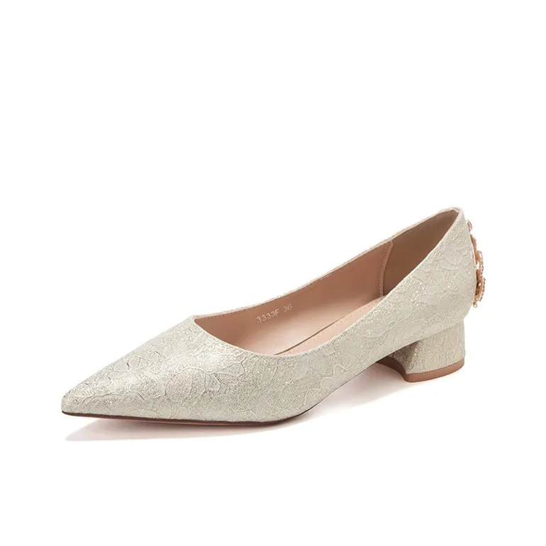 QITUMAUL Chunky Heel High Heels 3cm Women's-6