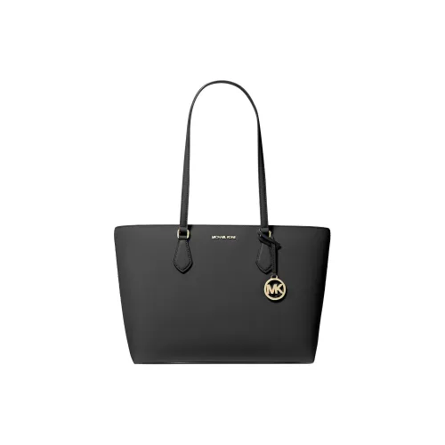 MICHAEL KORS Sheila Coated Canvas Tote Bag, Shopping Bag, Handbag, Shoulder Bag Large Size Women's Black