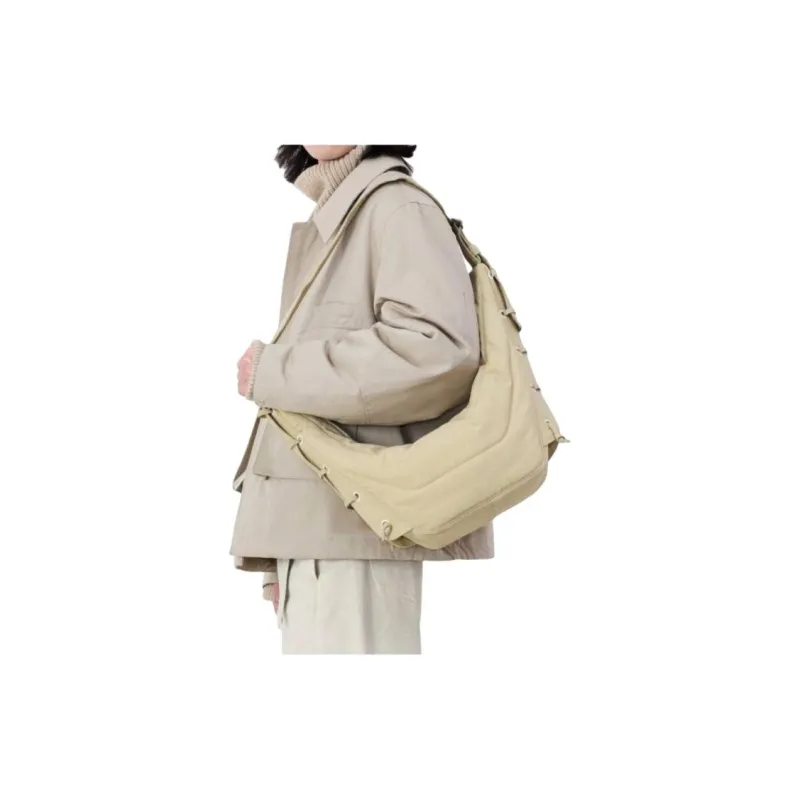 Lemaire Nylon One Shoulder Handbag Medium Size Women's Sage Green-4