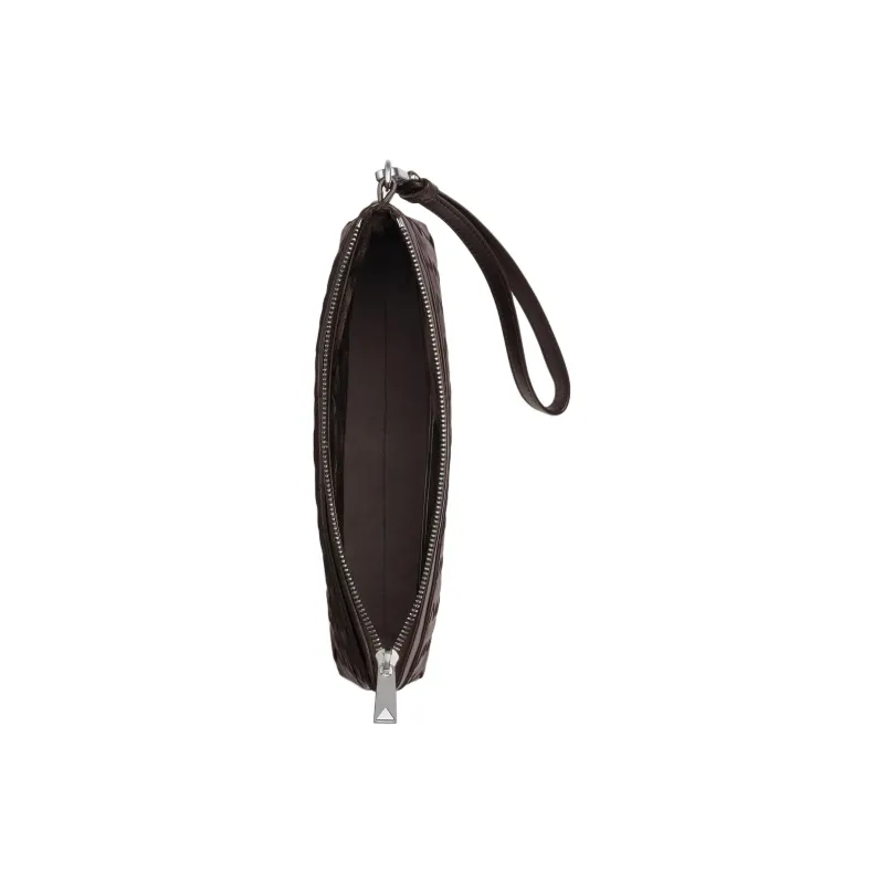 Bottega Veneta Cow Leather Clutch Men's Red Brown-3