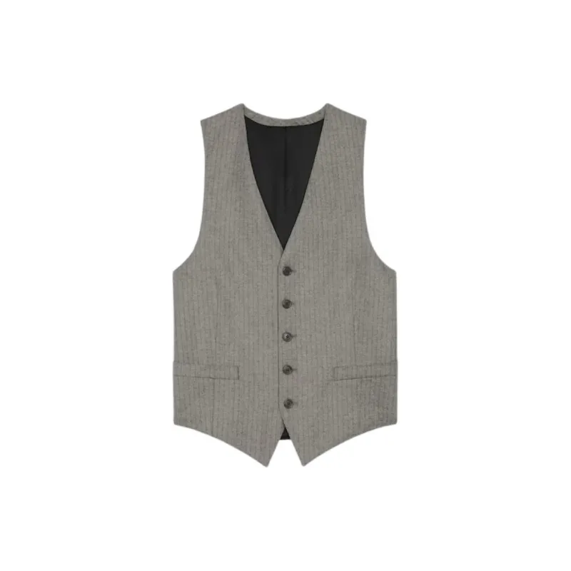CELINE Vest In Striped Flannel-0