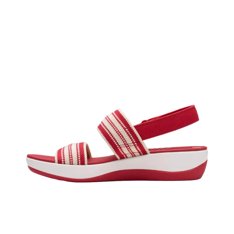 Clarks Arla Stroll Strap Sandals 4cm Women's Red-1