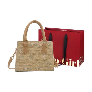 GOX Woven Shoulder Bag Regular Women's Ecru, Khaki