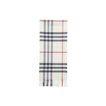 Burberry Cashmere Knit Scarves Women's White