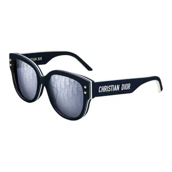 DIOR Acetate Round Sunglasses Women's Marine Blue