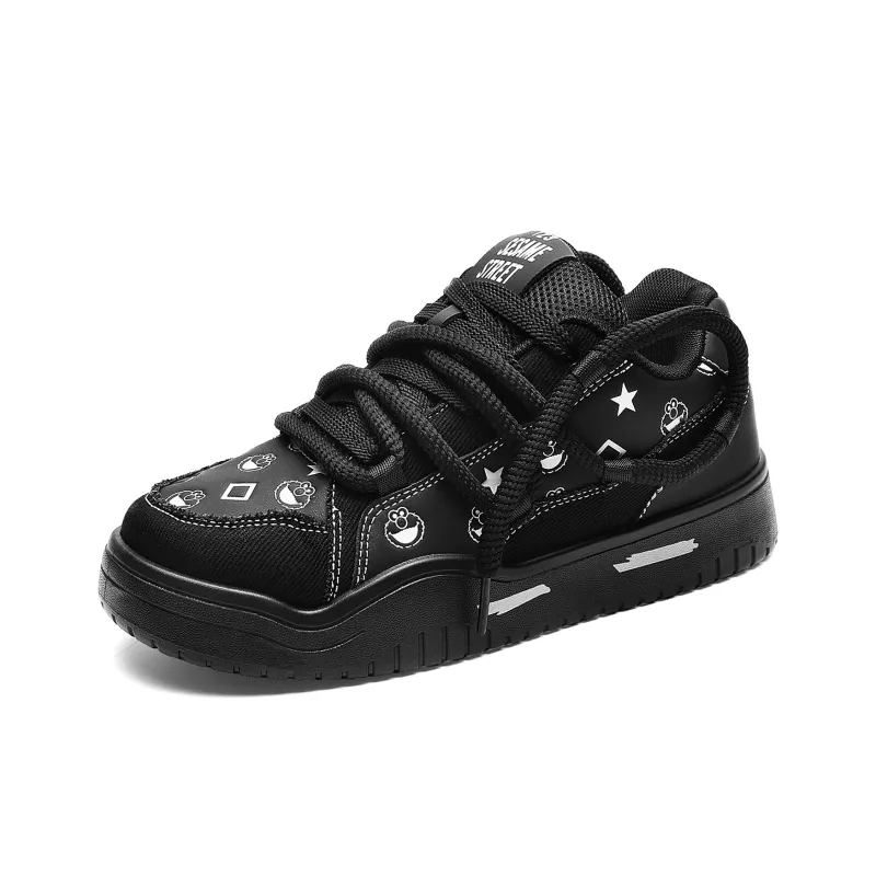 SESAME STREET Skateboard Shoes Unisex Low Top White-15