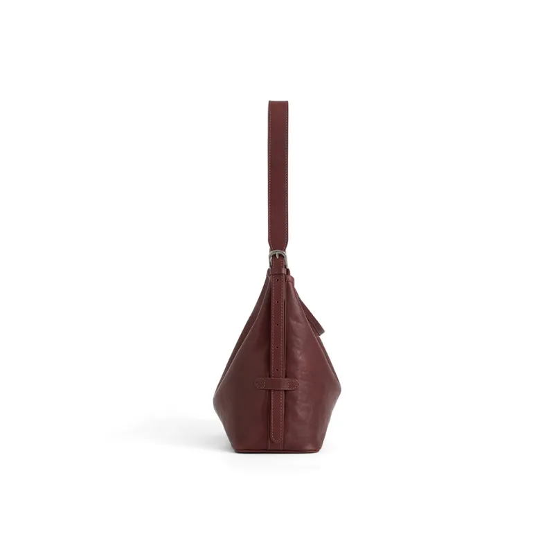 COCOEVA Top Grain Cow Leather Shoulder Bag Crossbody Bag Medium Size Women's Black/Coffee-6