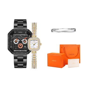 DAVENA Shining Adventure Collection Mechanical Movement Stainless Steel Watchband Chinese Watches Unisex Black Dial
